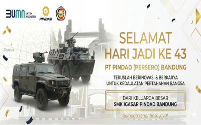 Happy 43th Anniversary buat PT Pindad (Persero) Bandung!